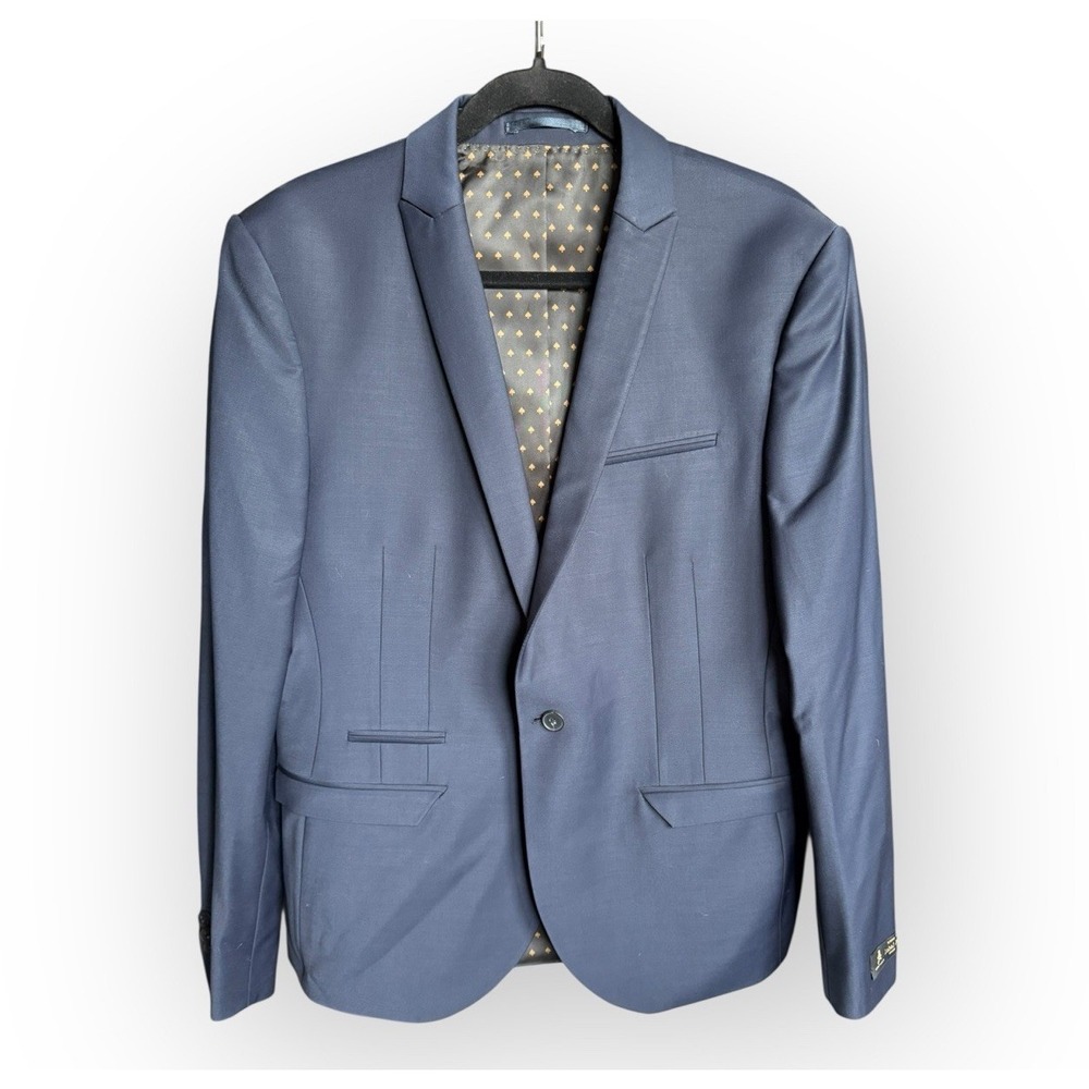 Label Lab Men's Jacket Size 42R Slim Fit Navy Blue New